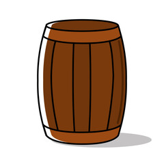 Isolated wooden beer barrel icon Vector illustration
