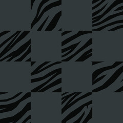 Checkered animal print pattern. Vector seamless pattern - 490586419