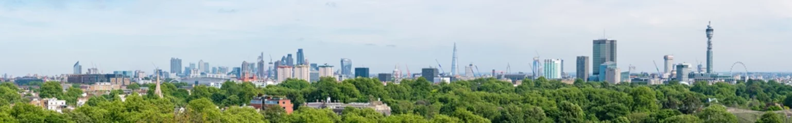 Rucksack London skyline panorama in summer seen from Primrose Hill in Regent's Park © eyetronic