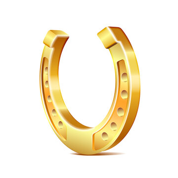 recommend clip art: Golden horseshoe, lucky St. Patricks day symbol. Good luck sign