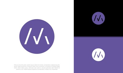 Initial M logo design. Innovative high tech logo template. 