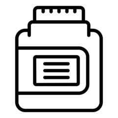 Cleaner jar icon outline vector. Wash product. Can powder