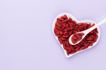 Goji berries isolated on white background.