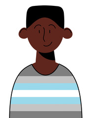 demiboy pride flag flat art black character design