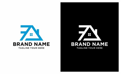 custom homes logo design concept with simple, minimalist and modern styles. on a black and white background.