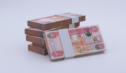 United Arab Emirates Currency Dirhams AED 100 Note - 3D Illustration