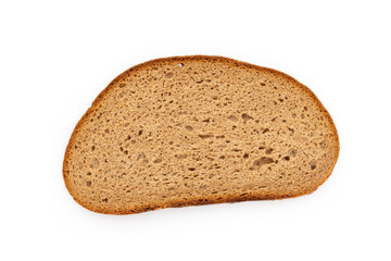 Rye bread isolated on white background.