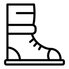 Biker boots icon outline vector. Biker equipment. Bike part