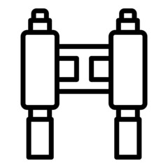 Bike suspension icon outline vector. Bike gear. Motorcycle part