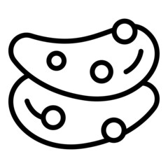 Face patch icon outline vector. Eye mask. Beauty gel