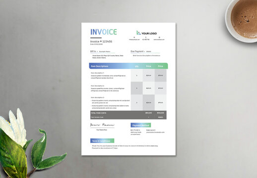 Business Plan Layout with Green Accents