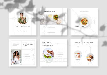 Minimal Cuisine Layouts for Mobile Social Media