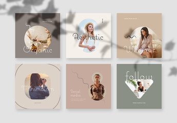 Aesthetic Social Media Layouts for Influencers and Bloggers