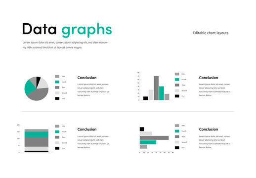 Clean Business Charts Layout with Teal Accent