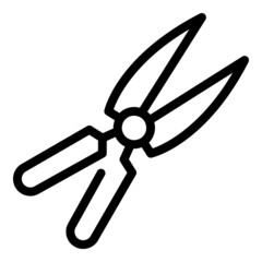 Scissors tool icon outline vector. Trimmer grass. Plant cutter