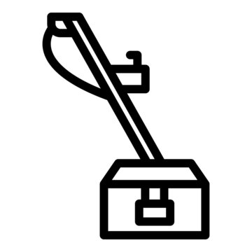 recommend clip art: String plant cutting icon outline vector. Garden grass. Agriculture equipment
