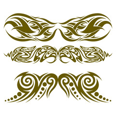 white background, tattoo art tribal vector design.