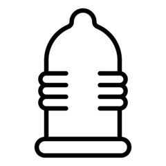 New condom icon outline vector. Health control. Birth contraception