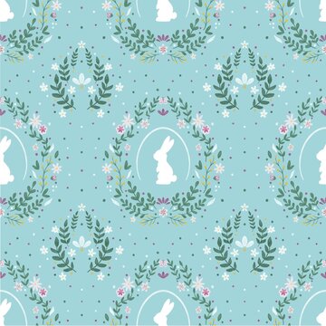 hand drawn seamless easter pattern
