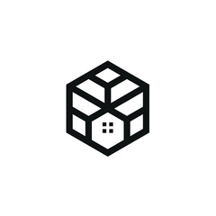 Simple Home Tree Vector Logo Design