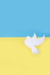 War  Ukraine and Russia. The flag of Ukraine and the symbol of victory. Freedom and text Pray for...