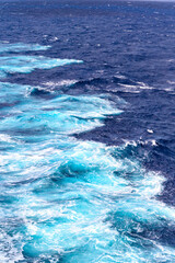 Sea Foam in the Caribbean Ocean when Travelling
