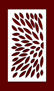 Vector Laser cut panel, seamless pattern for decorative panel. Image suitable for engraving. Seamless cut decorative pattern template.