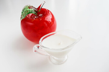 gift concept. set of handmade soy candles made of natural soy wax