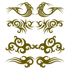 Fototapeta premium Tattoo vector design for strip band cutting or symbol
