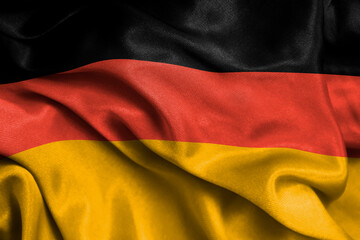 flag silk Germany closeup background