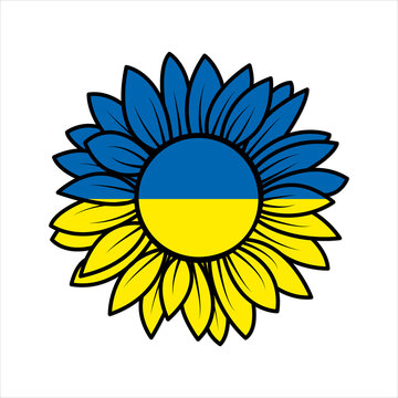 Sunflower Yellow Blue Ukrainian Flag I Stand with Ukraine Pray for Ukraine Stop the War