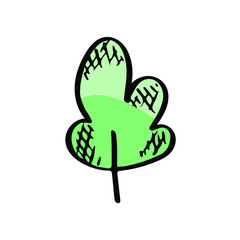 Cute tree sketch vector graphic. Cartoon plant hand drawn element. Forest saving ecology concept