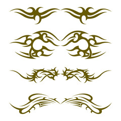 Tattoo vector design for strip band cutting or symbol