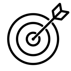 Simple Line Icon goal, target business sign. Illustration