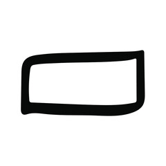 Hand drawn sketch frame. Skribble doodle illustration.
