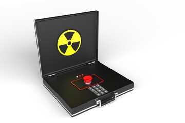 President Emergency Satchel, Nuclear Football, Nuclear suitcase, the button, 3d rendering illustration.