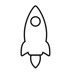 Simple Line Icon rocket, start up business sign. Illustration