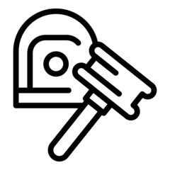 Cosmetic razor icon outline vector. Foam care. Gel beauty