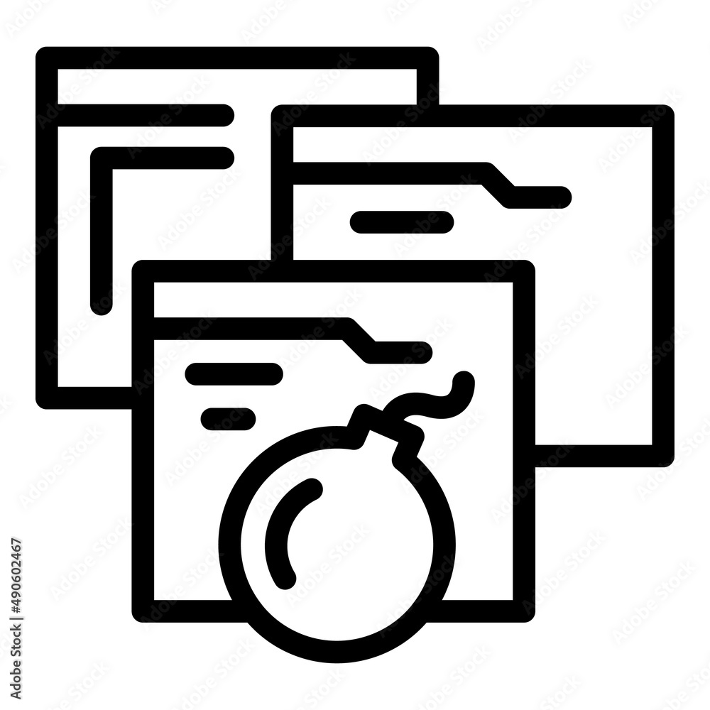 Poster web safety icon outline vector. data secure. firewall privacy