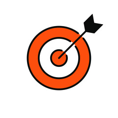 Simple Line Icon goal, target business sign. Illustration