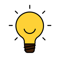 Simple Line Icon idea bulb business sign. Illustration