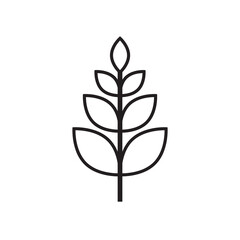 Obraz premium Vector linear icon with wheat