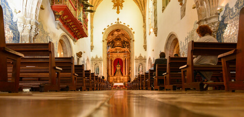 Innenansicht Klosterkirche Santa Cruz (Coimbra), Portugal