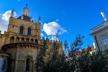 Naklejka premium katholische Kirche Sé Velha (alte Kathedrale) in Coimbra, Portugal 
