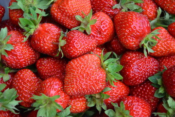 Close-up of fresh strawberries .Fresh Strawberry Background .