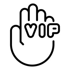 Obraz premium Vip person icon outline vector. Party event. Cinema cocert