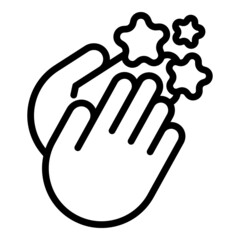 Vip event clap icon outline vector. Cinema star. Movie art