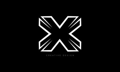 Letter design X branding logo concept