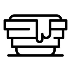 Honey icon outline vector. Bee nectar. Flower pollen