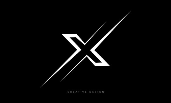 Letter design X speed branding logo symbol